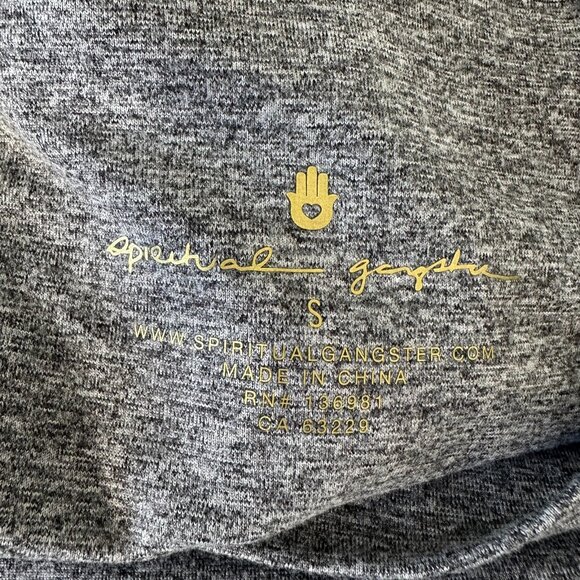 Spiritual Gangster Flared Pull on Leggings Pants Gray Small - Picture 4 of 9